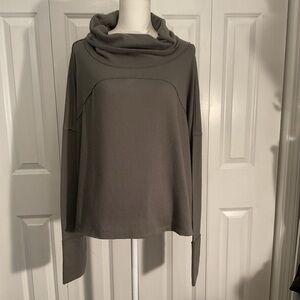 Free People We The Free Dusty Olive Green  Cowl Neck Sweater